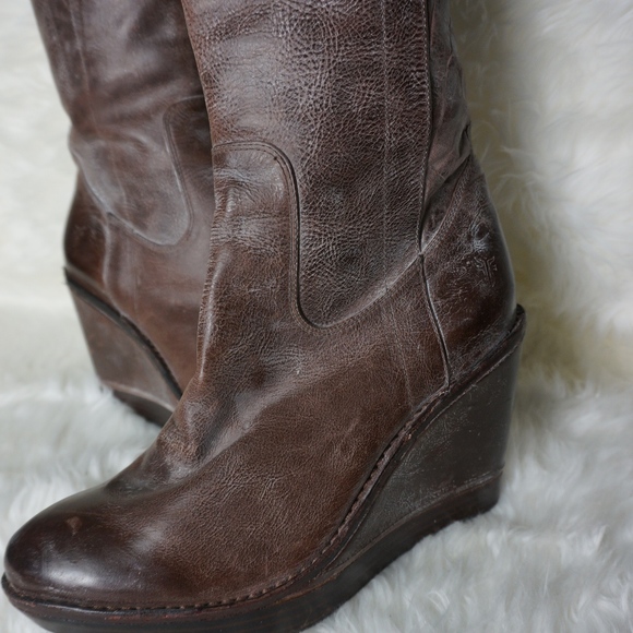 frye paige wedge boots